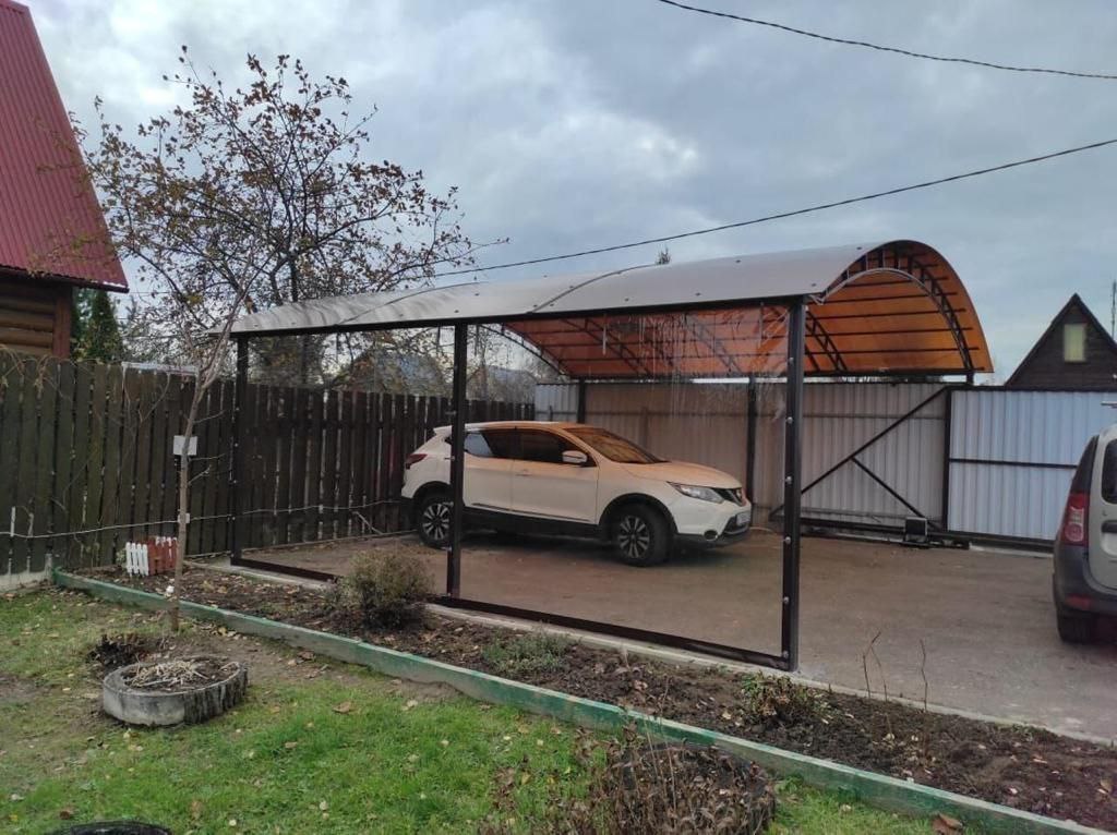 Прозрачные шторы ПВХ для навеса под автомобиль в городе Фокино